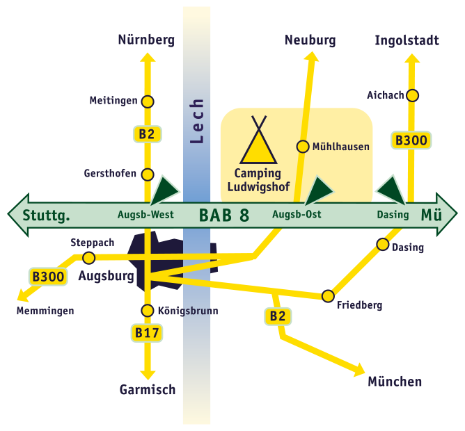 Anfahrt - Camping Ludwigshof am See